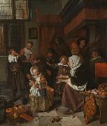 Jan Steen The Feast of St. Nicholas oil painting reproduction